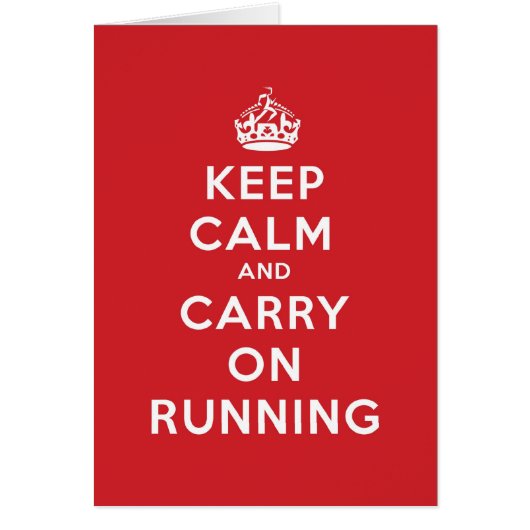 Keep Calm and Carry On Running Cards (Front)