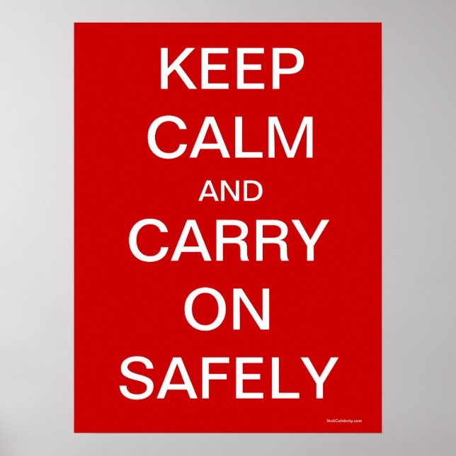 Keep Calm and Carry On Safely - Health and Safety Poster (Front)