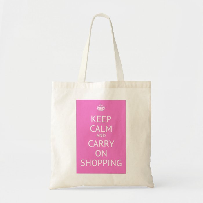 Keep calm and carry on shopping tote bags