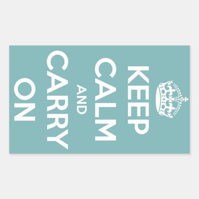 Keep Calm and Carry On Sky Blue Stickers (Front)