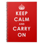 Keep Calm And Carry On -  Spiral Bound Notebook at Zazzle