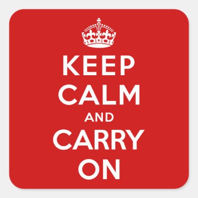 Keep Calm and Carry On Square Sticker