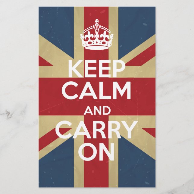 Keep Calm And Carry On Stationery (Front)