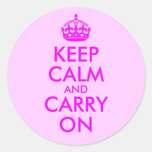 Keep Calm and Carry On Sticker (Front)