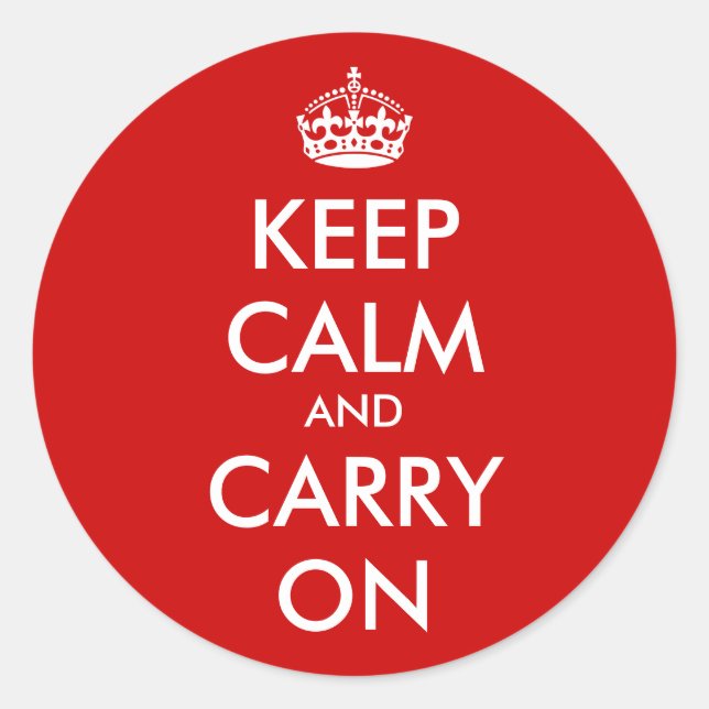 Keep calm and carry on stickers | Customizable (Front)