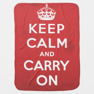 Keep Calm and Carry On Stroller Blanket