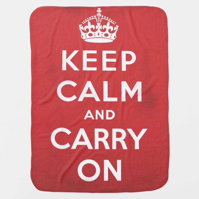 Keep Calm and Carry On Stroller Blanket (Front)
