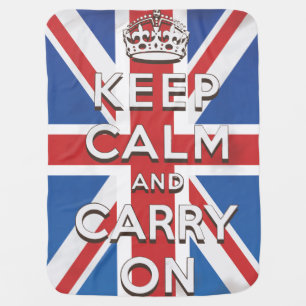 Keep Calm and Carry On Swaddle Blanket