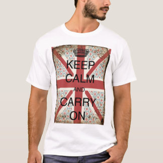 Keep Calm And Carry On T Shirt Top Short Sleeve