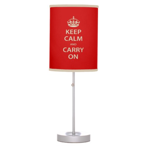 Keep Calm and Carry On Table Lamp