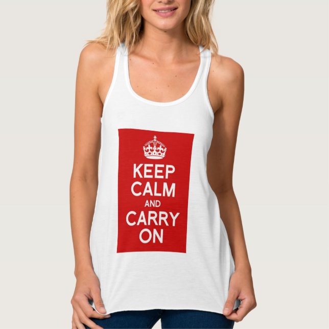 KEEP CALM AND CARRY ON TANK TOP (Front)