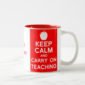 Keep calm and carry on teaching gift mug