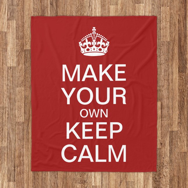 Keep Calm and Carry On Template Fleece Blanket (Creator Uploaded)