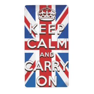 keep calm and carry on travel poster label