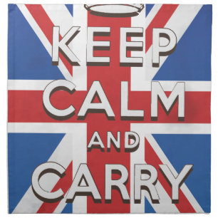 keep calm and carry on travel poster napkin