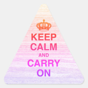 keep calm and carry on triangle sticker