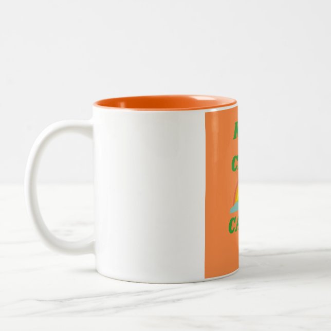 Keep Calm and Carry On Two-Tone Coffee Mug (Left)