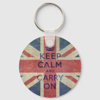 Keep Calm and Carry On | UK Flag Keychain
