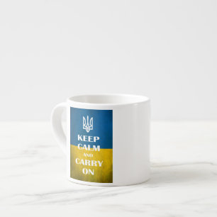 Keep calm and carry on Ukrainian emblem trident Espresso Cup
