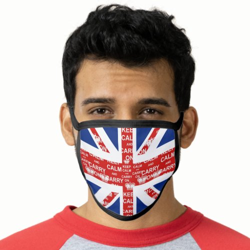 Keep Calm and Carry On Union Jack Face Mask