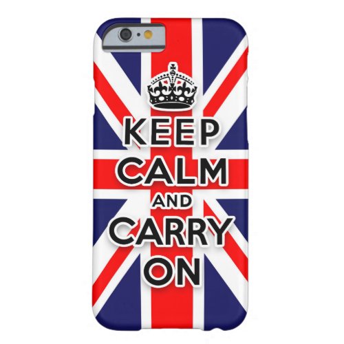 keep calm and carry on Union Jack flag Barely There iPhone 6 Case