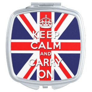 Keep calm and carry on - Union Jack flag Compact Mirror