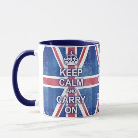 Keep Calm And Carry On Union Jack Mug
