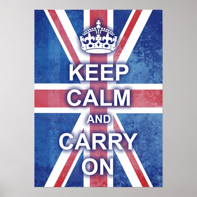 Keep Calm and Carry On Union Jack Poster (Front)