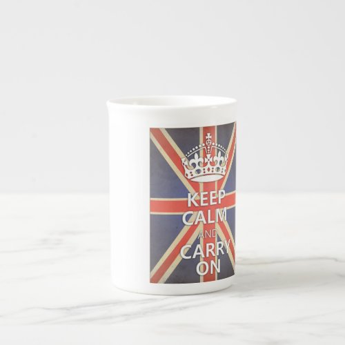 Keep Calm and Carry On United Kingdom Union Jack Bone China Mug