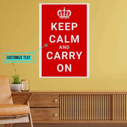 Keep Calm and Carry On Vintage British Poster