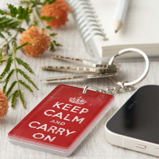 Keep Calm and Carry On, Vintage Keychain