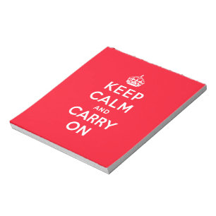 Keep Calm and Carry On Vintage Notepad
