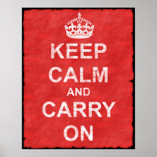 Keep Calm and Carry On Vintage Poster
