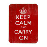 Keep Calm And Carry On, Vintage Red White Magnet at Zazzle