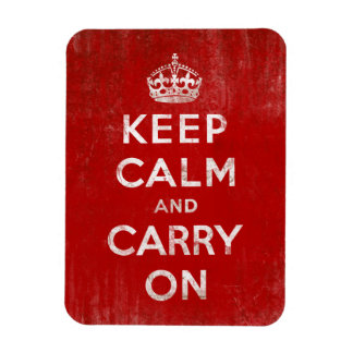 Keep Calm and Carry On, Vintage Red White Magnet