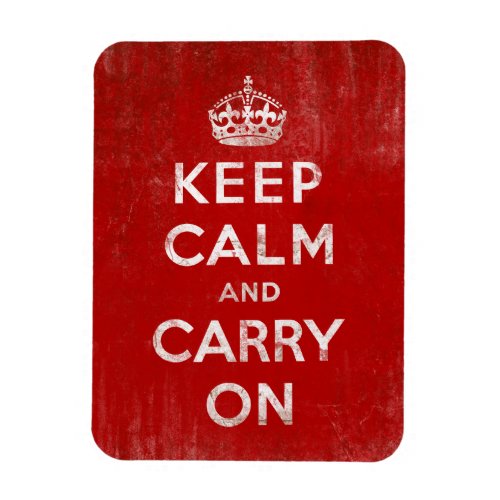 Keep Calm and Carry On Vintage Red White Magnet