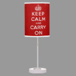 Keep Calm and Carry On, Vintage Table Lamp