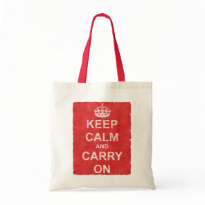 Keep Calm and Carry On Vintage Tote Bag