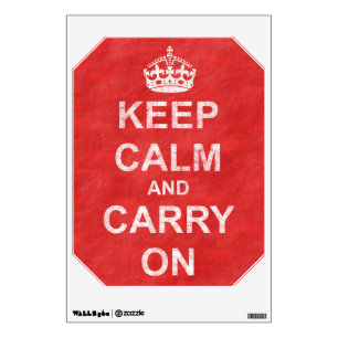 Keep Calm and Carry On Vintage Wall Sticker