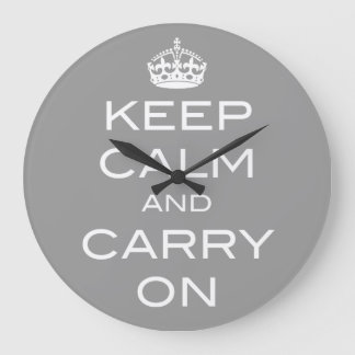 Keep Calm and Carry On Wall Clock - ANY COLOR