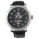 Keep Calm And Carry On Watch at Zazzle