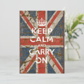 Keep Calm and Carry On with UK  Flag (Standing Front)