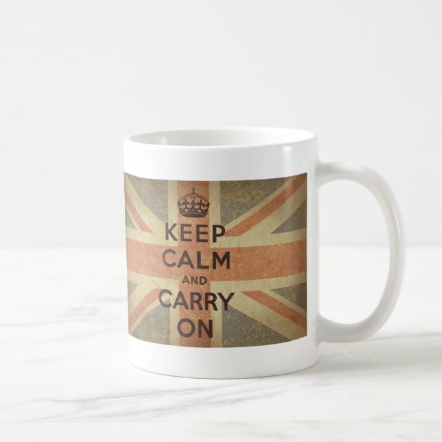 KEEP CALM & CARRY ON 11 OZ COFFEE MUG VIBES RELAXATION UK FLAG UNITED KINGDOM!!! 