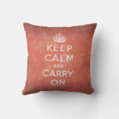 Keep Calm and Carry On with UK Flag Throw Pillow | Zazzle