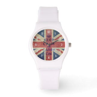 Keep Calm and Carry On with UK flag | Watch