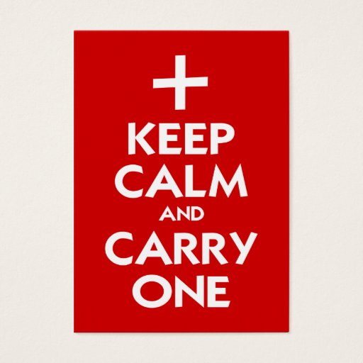 Customizable Keep Calm and Carry One Business Card Template