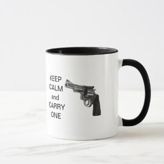 Keep Calm And Carry One (handgun) mug