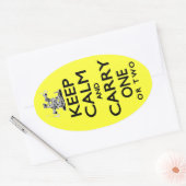 Keep Calm and Carry One Oval Sticker (Envelope)