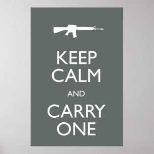 Keep Calm and Carry One Poster