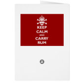 Keep Calm and Carry Rum Cards (Back)